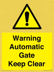 Warning Automatic Gate Keep Clear